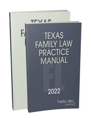 cover image of Texas Family Law Practice Manual, 2022